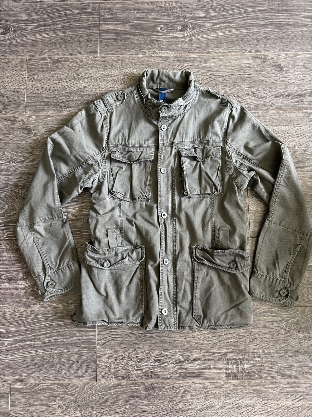 H&M Men's Military Jacket - Olive